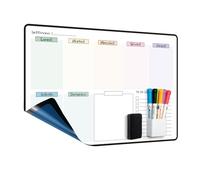 MCCORL Adesiva Lavagna Cancellabile Calendario Planning Settimanale, Memo da Parete, Agenda Famiglia, To Do List,Pianificare I Pasti - in Italiano 42×28cm