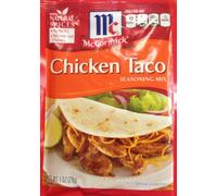 McCormick Chicken Taco Seasoning Mix (Pack of 4) 1 oz Packets