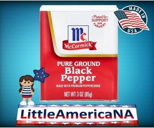 McCORMICK PURE GROUND BLACK PEPPER PEPE AMERICANO 85 GR