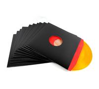 McDAISON - 10 pezzi COPERTINA NERA PER DISCHI LP 12" MIX CON FORI vinili 33 giri