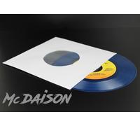 McDAISON - 100 buste carta forata per dischi 45 giri 7" BIANCHE con VELINA