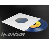 McDAISON - 100 buste carta forata per dischi 45 giri 7" BIANCHE con VELINA
