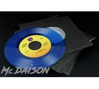 McDAISON - 100 BUSTE copertine in CARTA NERA + VELINA x dischi vinile 7" 45 giri