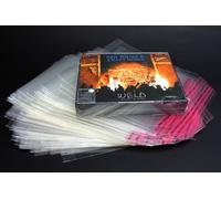 McDAISON 100 BUSTE per custodie 2-3-4 CD GROSSE 24mm JEWEL CASE fascetta adesiva