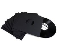 McDAISON - 100 pz Busta interna carta nera con fori per dischi LP vinile 33 giri