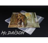 McDAISON 100 pz BUSTE DISCHI LP 33 giri protettive lucide con CHIUSURA ADESIVA