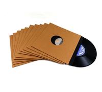 McDAISON 10pz Copertina forata cartoncino marrone chiaro avana per 10′ e 78 giri