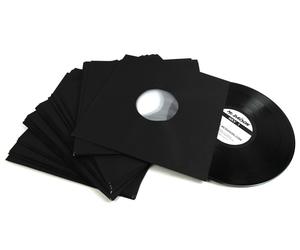 McDAISON - 50pz BUSTA INTERNA CARTA NERA con VELINA LP 33 giri disco vinile 12"