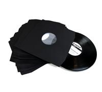 McDAISON - 50pz busta interna NERA sagomata con VELINA LP 33 giri disco vinile