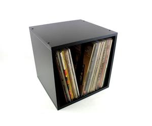 McDAISON Mobile espositore PORTA DISCHI in MDF nero a cubo x 70-90 LP vinile 33