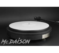 McDAISON TAPPETINO SLIPMAT perspex bianco panno giradischi piatto antistatico