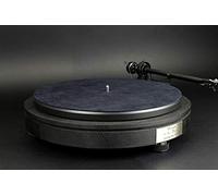 McDAISON tappetino smorzante in vera pelle nero per piatto giradischi