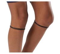 McDavid 2 nastri per rotula in silicone - Supporto leggero per ginocchia in caso di irritazione tendinile e ginocchio da corridore, antiscivolo e delicato sulla pelle (nero)