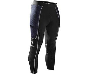 McDavid 7746 - Pantaloni da Portiere a Compressione con Imbottitura Esagonale, 3/4, per Protezione e Supporto per Fianchi e Cosce, Ideali per Il Calcio (Una Coppia)