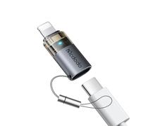 mcdodo 36W Adattatore USB-C a Lightning con cordino, caricabatterie PD rapido e trasferimento dati per iPhone 14/13/12/11/X/8, AirPods, iPad Pro (compatibile con MacBook)