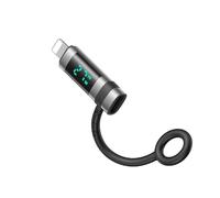 mcdodo Adattatore da USB C a Lightning, 36 W, con display a LED, adattatore USB C, ricarica rapida con corda anti-perdita per iPhone 14, 13, 12, 11 Pro Max, non per OTG/Audio