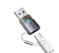 mcdodo Adattatore USB-C a USB-A con cordino, convertitore OTG, compatibile con iPhone 16/15/14/13/12 Plus, Apple Watch, AirPods, Switch, Galaxy S25