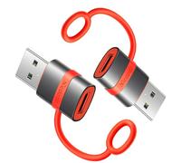 mcdodo Adattatore USB C a USB A con Gancio in Silicio Adattatore Type C Femmina a USB Maschio Supporto USB 3.0 5Gbps, Alloggiamento in Alluminio per PC, MacBook, iPad, Galaxy