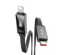 mcdodo Cavo iPhone USB C a Lightning schermo per immagine nuovo ritmo 1,2 m, cavo nylon tipo C per iPhone 15/iPad Pro/Air/Mini 6, Samsung S22/21/20/Note20 (USB C a Lightning)