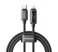 Mcdodo Cavo USB C a Lightning per iPhone Cavo di Ricarica LED Display Power Delivery in Nylon Compatibile con iPhone 14/13/13 Pro/13 Pro Max/13 Mini/12/12 Pro Max/12 Mini/11 Pro/X/XS/XR/8/SE