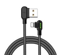 Mcdodo® LED 90 Gradi Cavo Lightning a USB di Ricarica Veloce Cavo Dati Cavo 2 a in Lega di Zinco Nylon Anti-Bending Anti-Fracture Compatibile iPhone x 8 7 6 Plus iPad iPod (1.2 m)