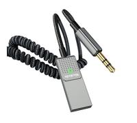 Mcdodo Ricevitore Bluetooth 5.3 Adattatore Bluetooth Aux da 3,5mm e Adattatore Audio Wireless USB,Microfono Integrato Microfono Incorporato Cavo Lungo,Ricevitore Audio Plug & Play per Stereo Casa