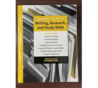 McDougal Littell Literature Standards Lesson File Writing, Research, and Study Skills
