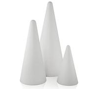 MCE-Commerce 1 Cono in polistirolo, 7 cm, 9 cm, 21 cm, Diametro 12 cm, Altezza, Bianco, Höhe 12, 21, 27 cm