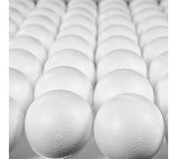 MCE-Commerce Sfere di polistirolo da 40 mm, 50 Pezzi, EPS, Bianco, 4 cm