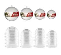 MCE-Commerce A6699320 - Sfera in acrilico trasparente con occhiello per appendere, 2 pezzi, 5 cm, 6 cm, 7 cm, 5 pezzi, 8 cm, in plastica, trasparente, diametro 5,6,7,8 cm, 20 pezzi