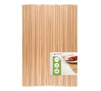 MCE-Commerce Bastoncini di legno di faggio naturale, Ø 3 mm, lunghezza 40 cm, 100 pezzi, modellismo, fai da te, Ø 3 mm x 40 cm
