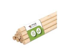 MCE-Commerce Bastoncini di legno di faggio naturale, Ø 8 mm, lunghezza 50 cm, 10 pezzi, modellismo, fai da te, Ø 8 mm x 50 cm, Unità