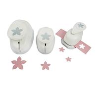 MCE-Commerce Blüte Set di 3 Fustelle a Forma di Fiore, Bianco, 1x 1,6cm, 1x 2,54cm, 1x 3,81cm