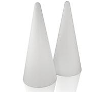 MCE-Commerce Cono di polistirolo, Diametro, Altezza, 2 Pezzi, Polistirene, Bianco, Ø 12 cm Höhe 27 cm