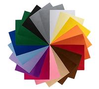 MCE-Commerce Feltro per bricolage, 20 pezzi, formato A4, 20 x 29 cm, spessore 1 mm, tono su tono, pannelli di feltro colorati, A740120