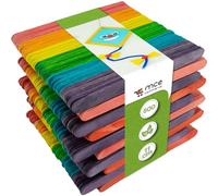 MCE-Commerce Legni per bricolage in Legno di Betulla, Colori Assortiti, 114 x 10 x 2 mm, 500 Pezzi, Multicolore, 114 mm