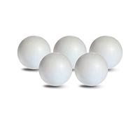 MCE-Commerce Palline Ø 8 cm in polistirolo, Lisce e durevoli, 5 Pezzi, per Fai da Te, modellismo, progetti creativi, Polistirene, Bianco, 5 unità