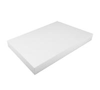 MCE-Commerce Pannello in polistirolo Rettangolare 297 x 420 x 40 mm 1 Pezzo per bricolage, modellismo, progetti creativi, Polistirene, Bianco, A3 29,7×42×4 cm