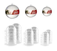 MCE-Commerce Sfera in Acrilico Trasparente con Occhiello per appenderla, 2 4 cm 5 cm 10 Pezzi. 6 cm, 4cm, 5cm, 6cm