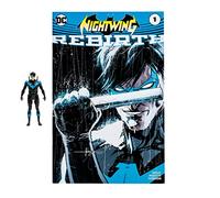 McFarlane Giocattoli, DC Page Punchers, 7,6 cm DC Comic Rebirth Nightwing Action Figure con 5 punti di articolazione, figura DC da collezione con personaggio fumetto - Età 12+