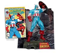 McFarlane Marvel Captain America Figura Locanda a Scala 1:6 con Scena e fumetto (The Amazing Spider-Man #323) Toys