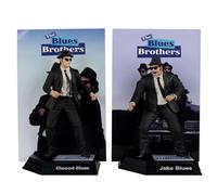 The Blues Brothers Movie Maniacs PVC Statue 2-Pack Jake & Elwood Blues (Gold ...