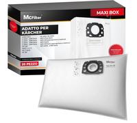 McFilter | 20 sacchetti per aspirapolvere compatibili con Kärcher WD2 WD3 KWD1 K