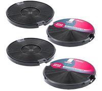 McFilter | 4x filtri a carbone attivo Ø 150mm EFF75 per cappa da cucina, adatti per filtri a carbone AEG 405509371/2, Faber 112.0067.944 + 112.0254.245, IKEA 203.383.74, NYTTIG FIL 500