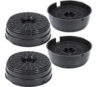McFilter | 4x filtro a carboni attivi Ø 142mm per il coperchio della cucina adatto come filtro a carboni Whirlpool 484000008782 Modello 58 / Tipo 58 AKB0001, Elica CFC380, BSH 00752620 DHZ2600