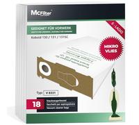 McFilter 6-18 Sacchetti per aspirapolvere compatibili con Vorwerk Folletto VK 130, VK 131 SC, in micropile multistrato | tipo V 8331