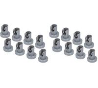 McFilter 8 rotelle per cestello superiore per lavastoviglie, in plastica resistente al calore, adatte per AEG Favorit, Privileg, Zanussi, Juno (Confezione da 2)