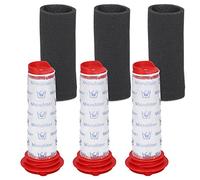 McFilter Set di 3 filtri adatti per aspirapolvere Bosch Athlet 25,2 V, Athlet Zoo'o BCH6ZOOO Pro Animal BCH6L2560, BCH6L2561 - ricambio per filtro centrale 00754176 + schiuma filtrante 00754175,
