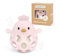 MCGMITT Palla presa per neonati in silicone BPA-free con sonaglio - Gioco sensoriale e motorio a forma di pollo, regalo Montessori per dentizione da 0 6 9 mesi Per neonati e bambini piccoli (Rosa)