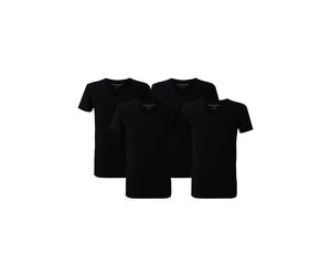 McGregor Premium - Stretch T-shirt - 4-pack Black Taglia: S | Magliette basic Outlet | Uomo | Nero